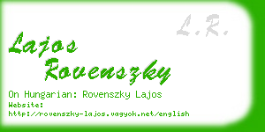 lajos rovenszky business card